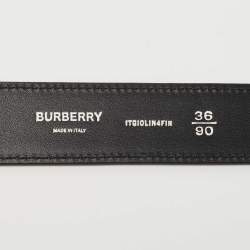 Burberry Brown TB Monogram Coated Canvas Buckle Belt 90CM