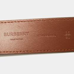 Burberry Tan Leather Buckle Belt 90CM