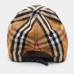 Burberry Beige Vintage Check Cotton Baseball Cap M