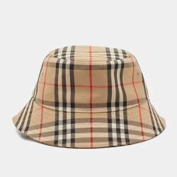 Burberry Beige Vintage Check Cotton Bucket Hat S Burberry | TLC