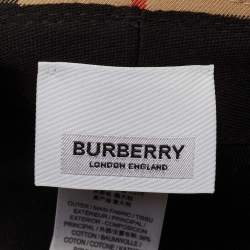 Burberry Beige Vintage Check Cotton Bucket Hat S