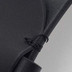 Pre Owned Burberry Black Leather Louis Buckle Belt 95CM