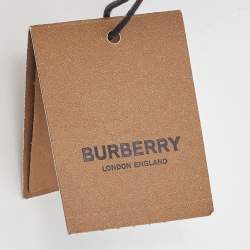 Pre Owned Burberry Black Leather Louis Buckle Belt 95CM