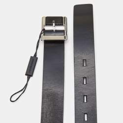 Burberry Black Leather Buckle Belt 80CM
