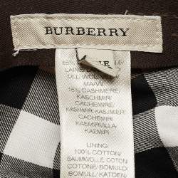 Burberry Beige Logo Embroidered Wool & Cashmere Baseball Cap One Size
