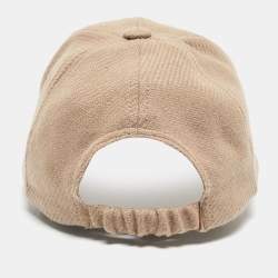 Burberry Beige Logo Embroidered Wool & Cashmere Baseball Cap One Size