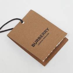 Pre Owned Burberry Blue Monogram Print Silk Tie