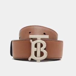 Burberry Navy Blue/Brown Leather TB Reversible Belt M