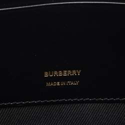 Burberry Orange/Brown TB Monogram Coated Canvas Stripe Zip Pouch