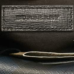 Pre Owned Burberry Navy Blue Nova Check PVC Travel Pouch