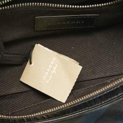 Pre Owned Burberry Navy Blue Nova Check PVC Travel Pouch