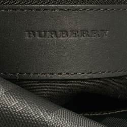 Pre Owned Burberry Smoke Nova Check PVC Travel Pouch