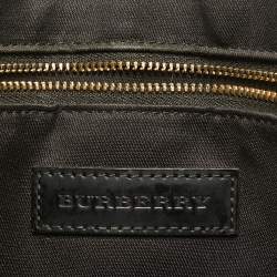 Burberry Smoked Check Coated Canvas and Leather The Barrow Briefcase Bag