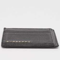 Burberry Black/Grey Leather Card Holder