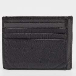 Burberry Black/Grey Leather Card Holder