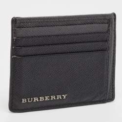 Burberry Black/Grey Leather Card Holder