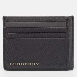 Burberry Black/Grey Leather Card Holder