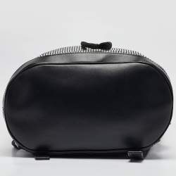 Burberry Black/Silver Mirror Effect Suede and Leather Backpack