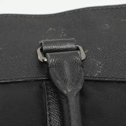 Burberry Black Leather and Nylon Laptop Bag