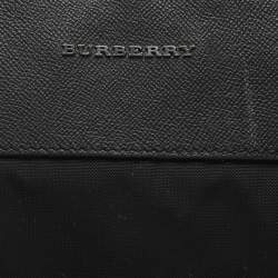 Burberry Black Leather and Nylon Laptop Bag