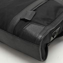 Burberry Black Leather and Nylon Laptop Bag