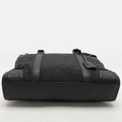 Burberry Black Leather and Nylon Laptop Bag