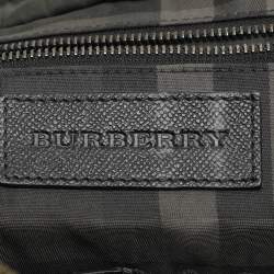 Burberry Black Leather and Nylon Laptop Bag