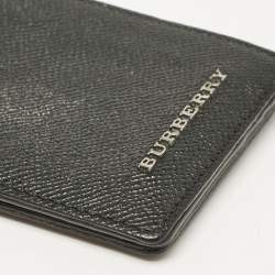 Burberry Black Grained Leather Bifold Wallet