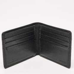 Burberry Black Grained Leather Bifold Wallet