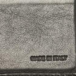 Burberry Black Grained Leather Bifold Wallet