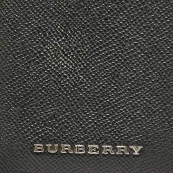 Burberry Black Grained Leather Bifold Wallet