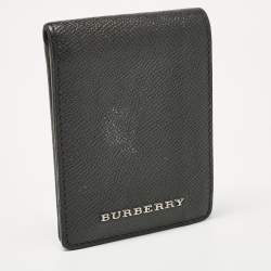Burberry Black Grained Leather Bifold Wallet