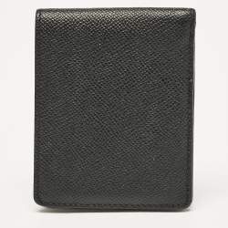 Burberry Black Grained Leather Bifold Wallet