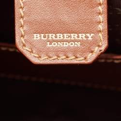 Burberry Brown/Beige Haymarket Coated Canvas and Leather Briefcase