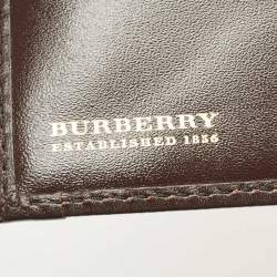 Burberry Beige/Brown Haymarket Check Coated Canvas and Leather Bifold Wallet