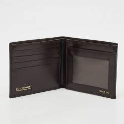 Burberry Beige/Brown Haymarket Check Coated Canvas and Leather Bifold Wallet
