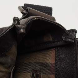 Pre Owned Burberry Choco Brown Leather Messenger Bag