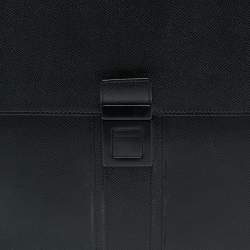 Pre Owned Burberry Black Leather Blackford Briefcase