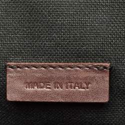 مملوكة مسبقًا Burberry Brown/Beige Haymarket Coated Canvas Flap Messenger Bag