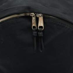 Pre Owned Burberry Black Nylon Logo Print Backpack