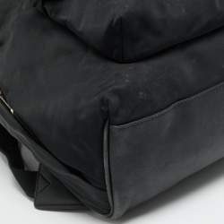 Pre Owned Burberry Black Nylon Logo Print Backpack