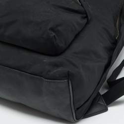 Pre Owned Burberry Black Nylon Logo Print Backpack