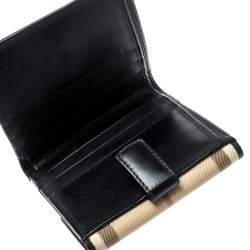 Burberry Beige House Check PVC Bifold Wallet