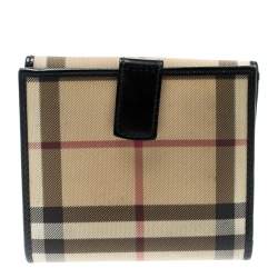 Burberry Beige House Check PVC Bifold Wallet