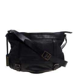 Leather Messenger Bag in Black - Burberry