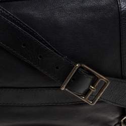 Pre Owned Burberry Black Leather Messenger Bag