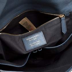 Pre Owned Burberry Blue/Beige Nova Check Canvas and Leather Messenger Bag