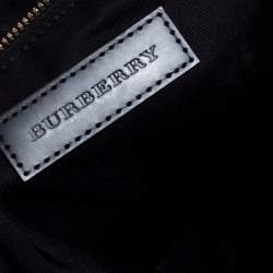 Burberry Grey Smoked Check PVC and Leather Hendley Messenger Bag