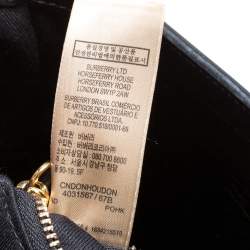 Burberry Grey Smoked Check PVC and Leather Hendley Messenger Bag