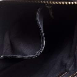 Pre Owned Burberry Beige/Brown Haymarket Check Coated Canvas Pocket Zip Messenger Bag